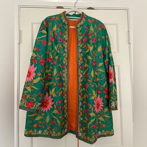 Soft surroundings embroidered party jacket